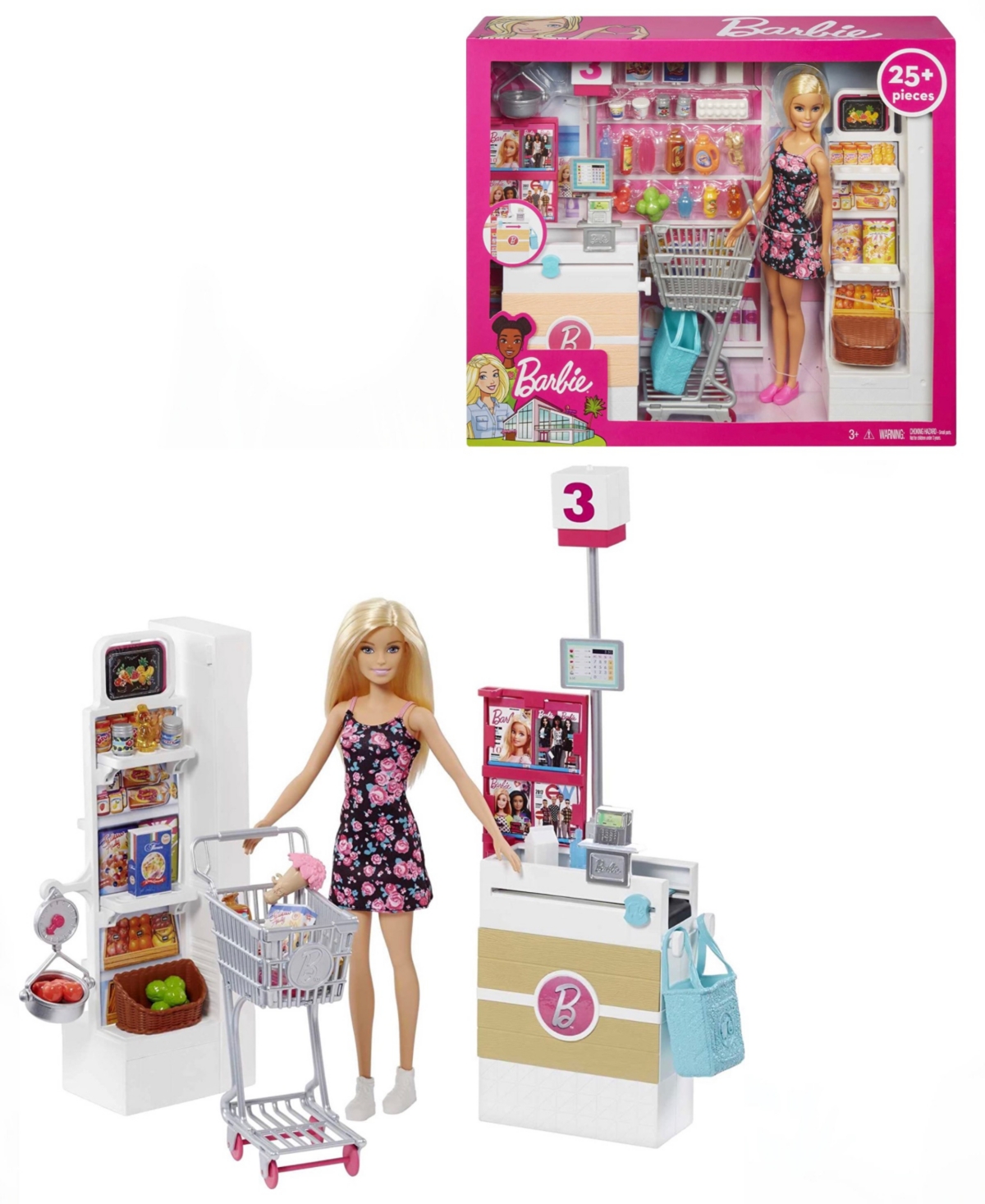 Barbie Kids' Doll & Supermarket Playset In Assorted