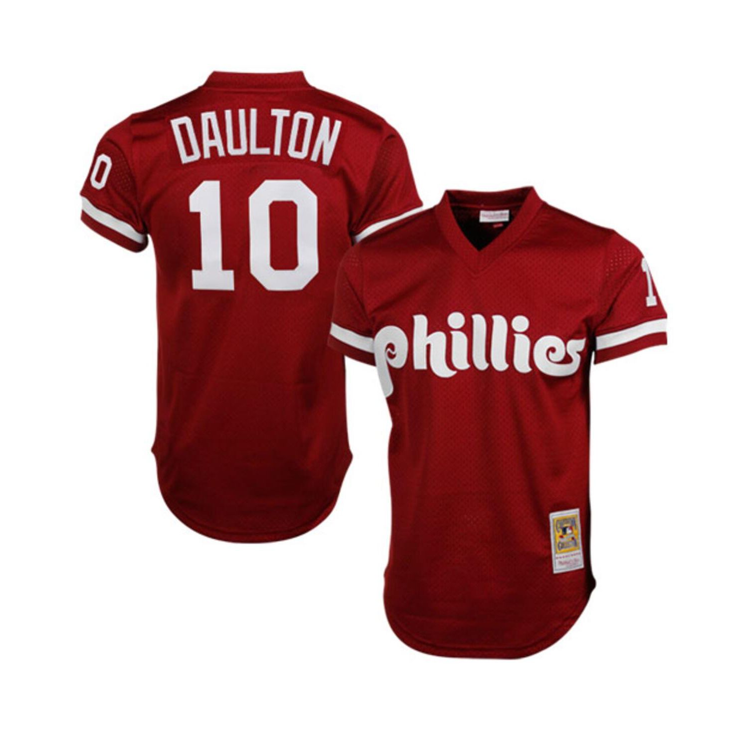 Men's Darren Daulton Red Philadelphia Phillies Cooperstown Mesh Batting Practice Jersey