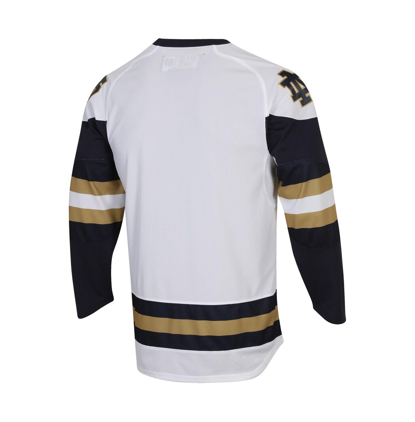 Мужской топ Under Armour Notre Dame Fighting Irish UA Replica Hockey Jersey, цвет: Тёмно-синий — фото 4