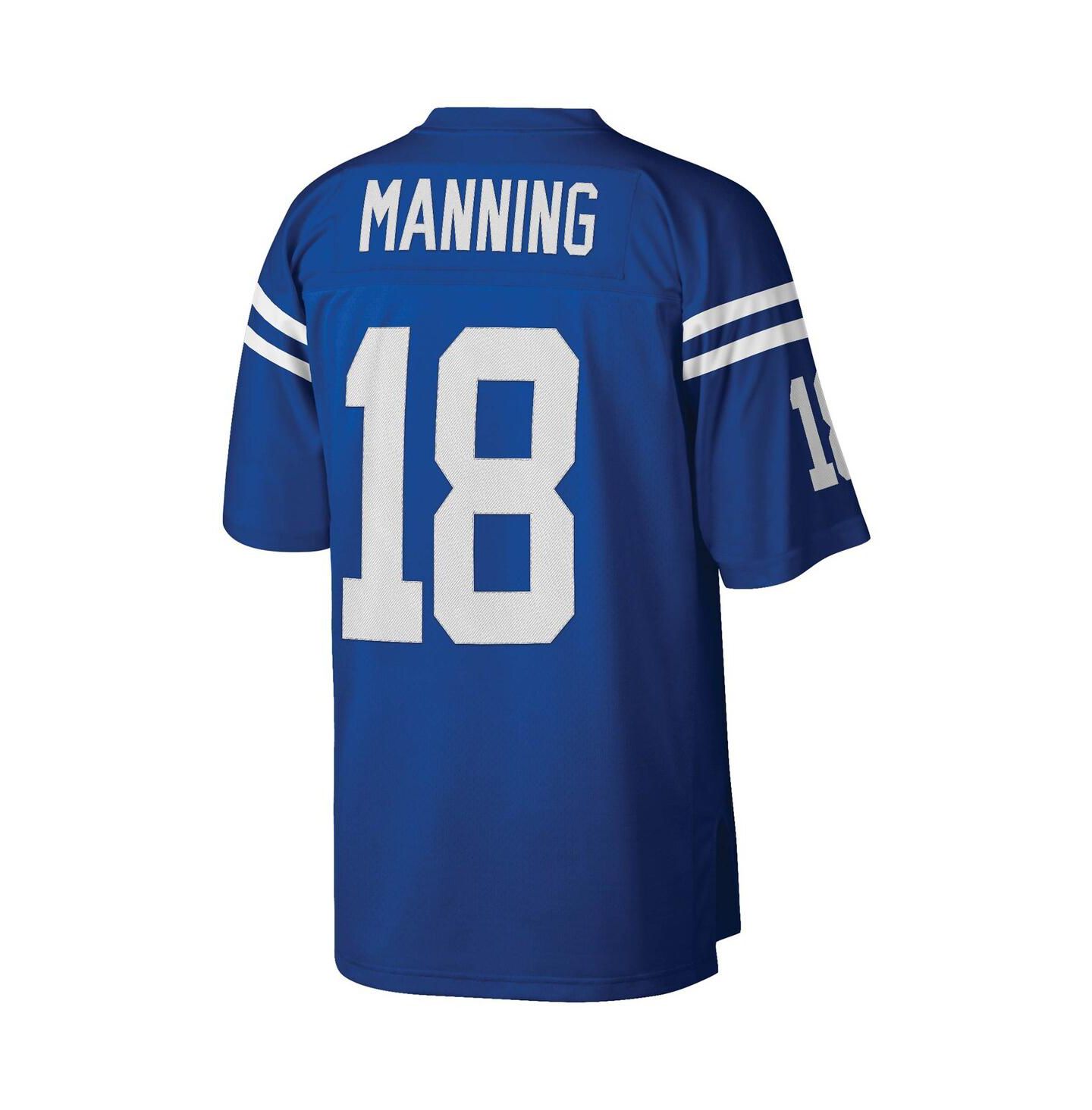 Мужской топ Mitchell & Ness Peyton Manning Royal Indianapolis Colts Legacy Replica Jersey — фото 2