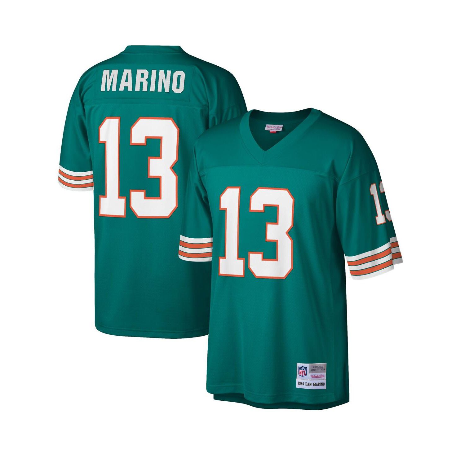 Men's Dan Marino Aqua Miami Dolphins Big and Tall 1984 Retired Player Replica Jersey