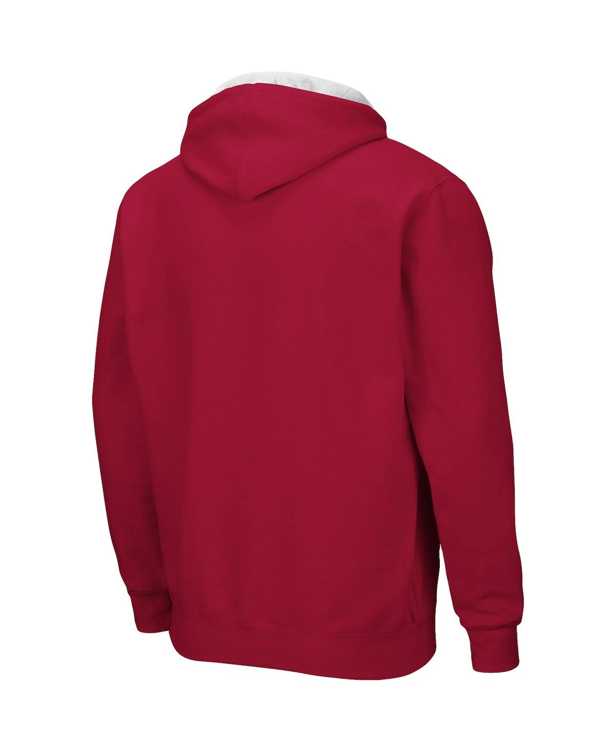 Colosseum Men's Cardinal Indiana Hoosiers Big And Tall Full-zip Hoodie In Cardinal