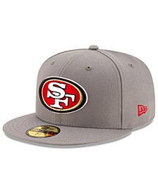 Men's Graphite San Francisco 49ers Storm 59FIFTY Fitted Hat