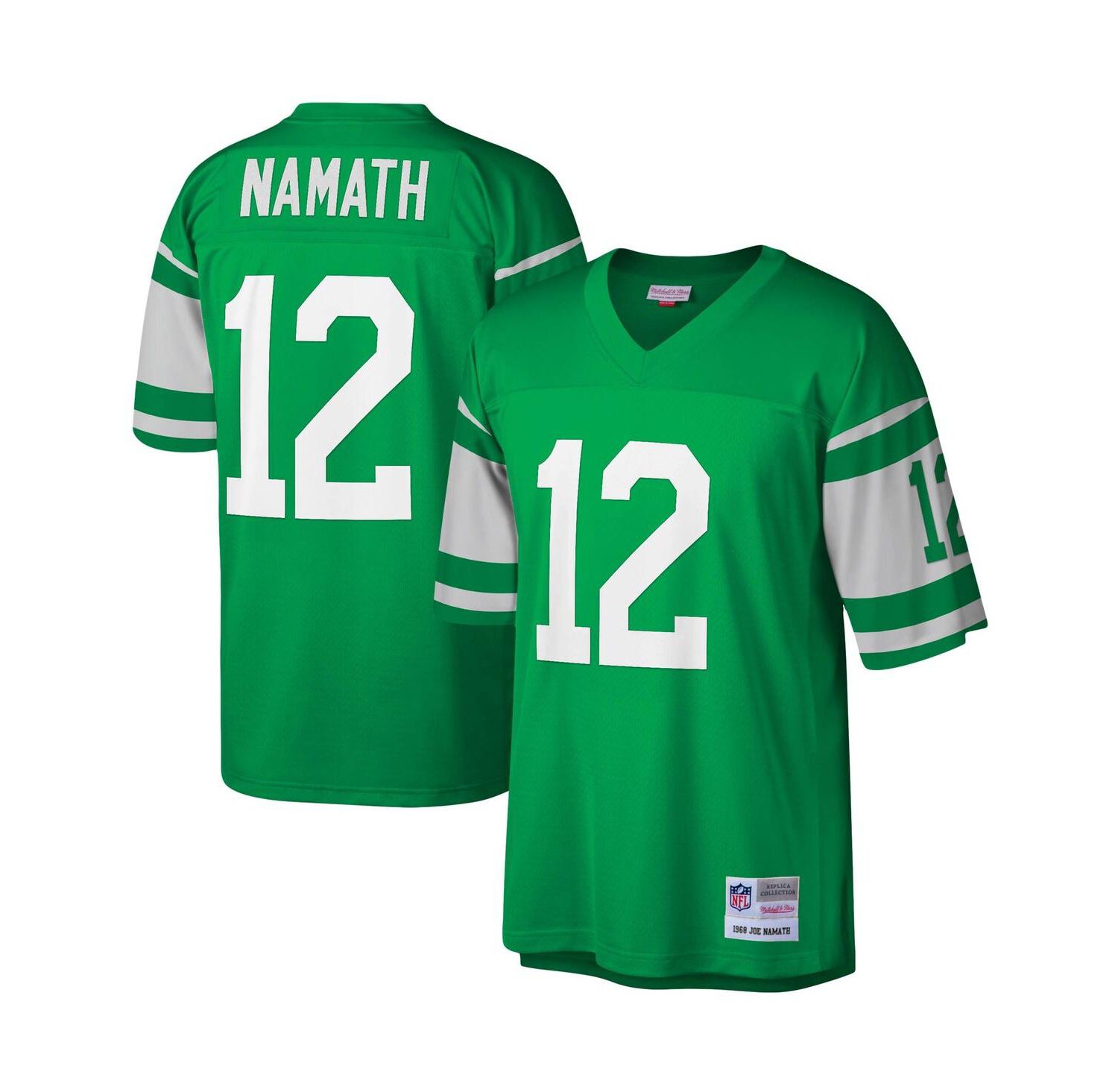 Men's Joe Namath Kelly Green New York Jets Legacy Replica Jersey
