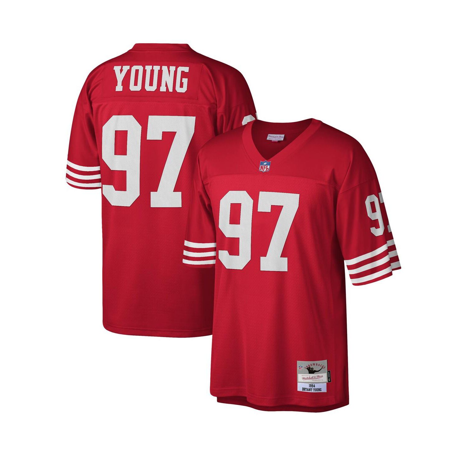 Men's Bryant Young Scarlet San Francisco 49ers 1994 Legacy Replica Jersey