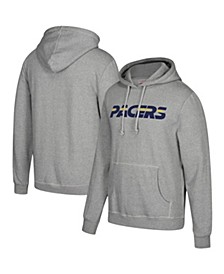 Men's Gray Indiana Pacers Hardwood Classics Throwback Logo Pullover Hoodie