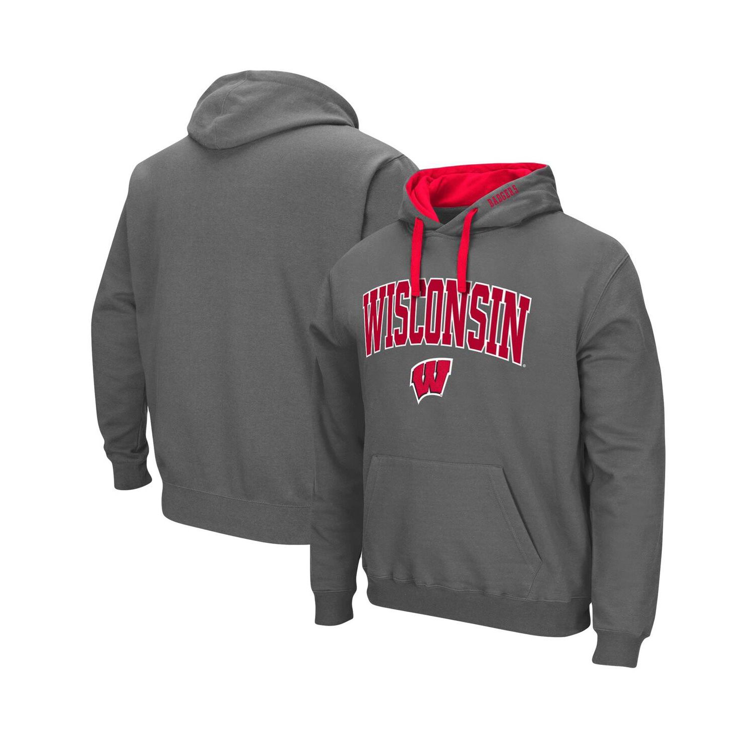 Men's Wisconsin Badgers Big and Tall Arch & Logo 2.0 Pullover Hoodie