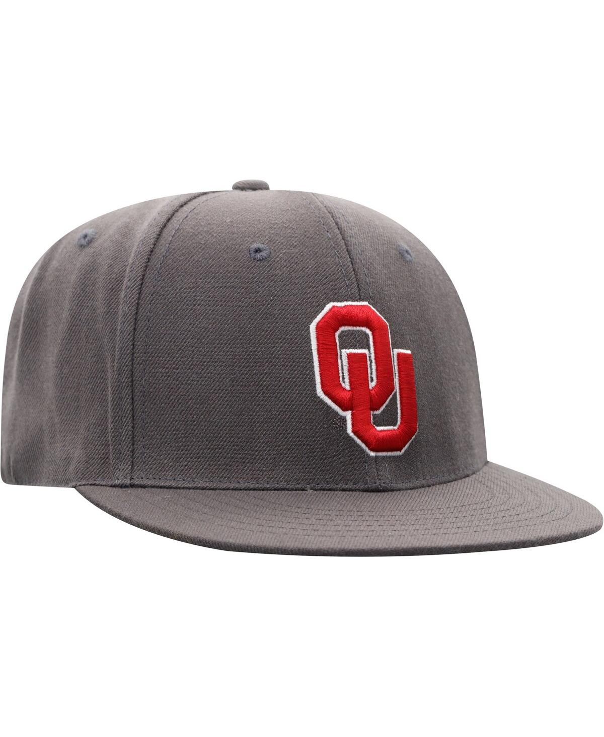 Men'sOklahoma Sooners Team Color Fitted Hat - Charcoal
