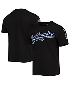 Men's Black Los Angeles Dodgers Team Logo T-shirt