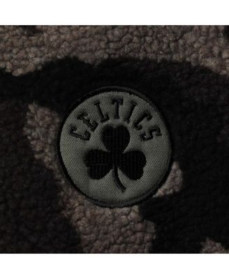 Women's Black Boston Celtics Camo Sherpa Full-Zip Bomber Jacket
