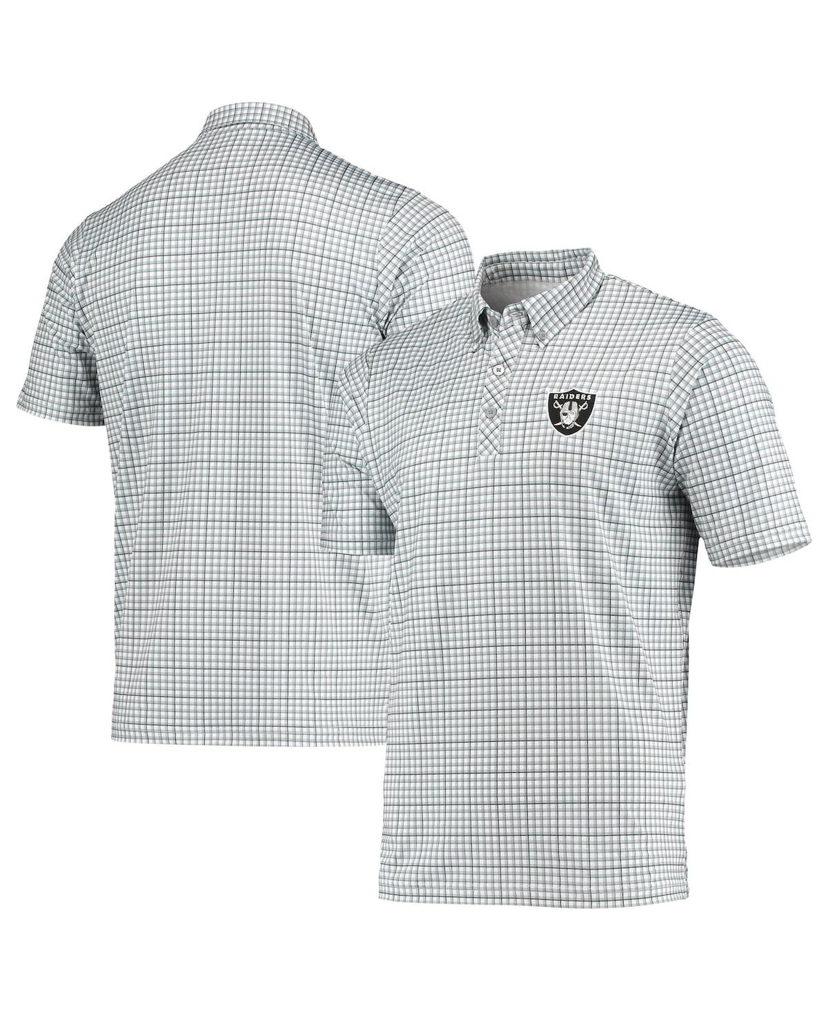 Men's Gray, Black Las Vegas Raiders Deliver Button-Down Polo Shirt - Gray, Black