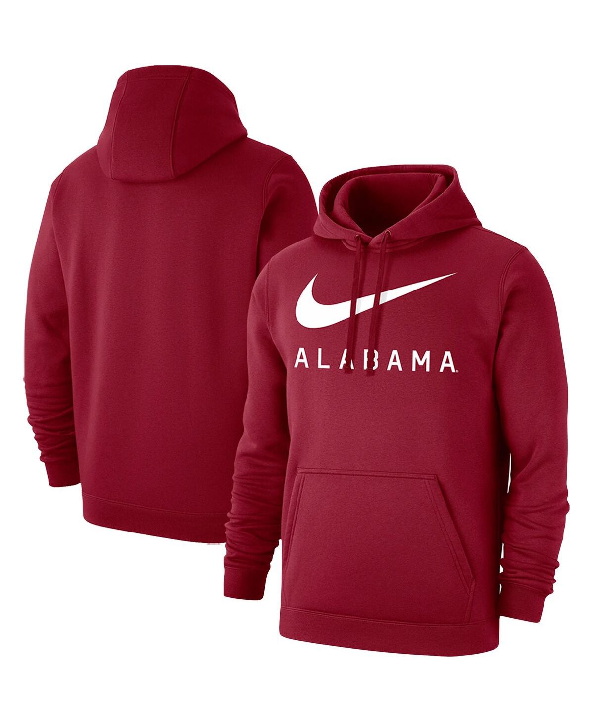 Men's Crimson Alabama Crimson Tide Big Swoosh Club Pullover Hoodie