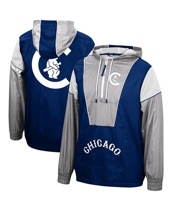 Men's Nike Gray Chicago Cubs Mesh Logo Essential Full-Zip Hoodie Jacket Size: Small