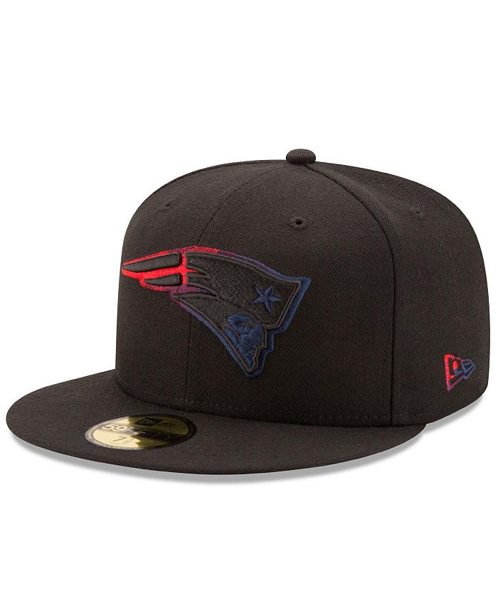 New Era Men's Black New England Patriots Color Dim 59FIFTY Fitted Hat ...