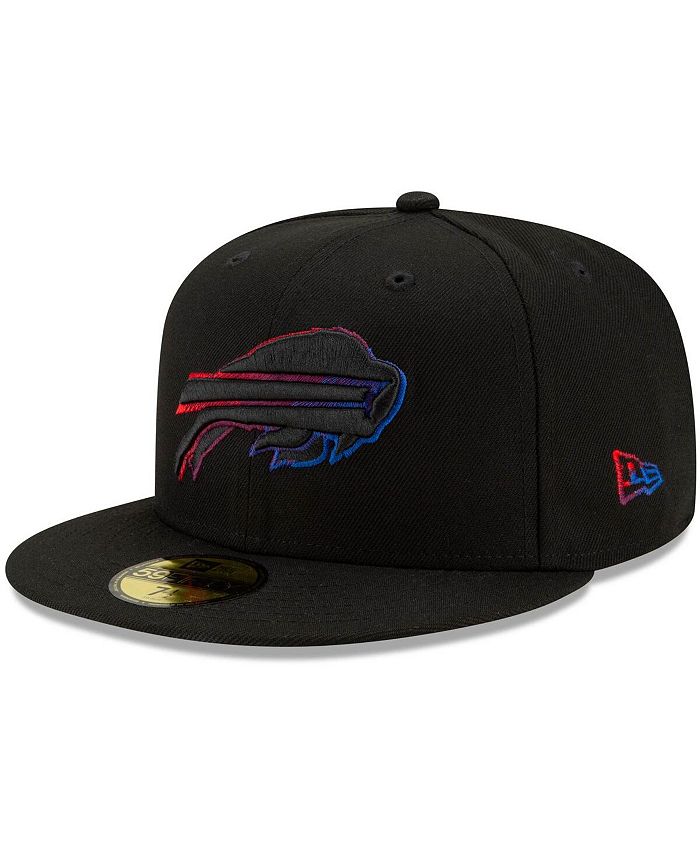 Men's Black Buffalo Bills Logo Color Dim 59FIFTY Fitted Hat