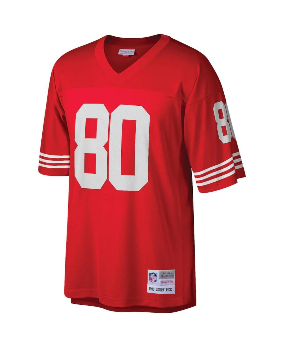 Men's Jerry RiceSan Francisco 49ers Big and Tall 1990 Retired Player Replica Jersey - Scarlet
