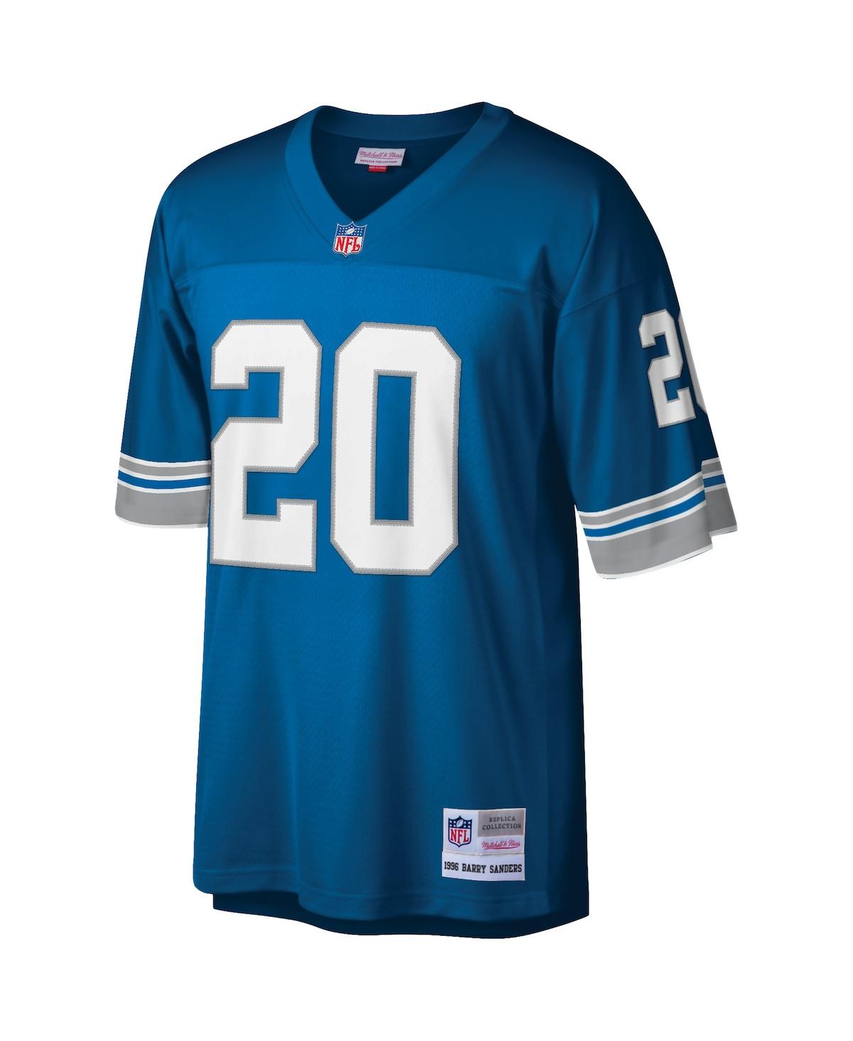 Men's Barry SandersDetroit Lions Big and Tall 1996 Retired Player Replica Jersey - Blue