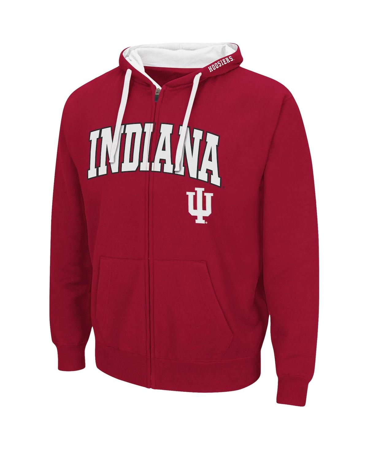 Colosseum Men's Cardinal Indiana Hoosiers Big And Tall Full-zip Hoodie In Cardinal