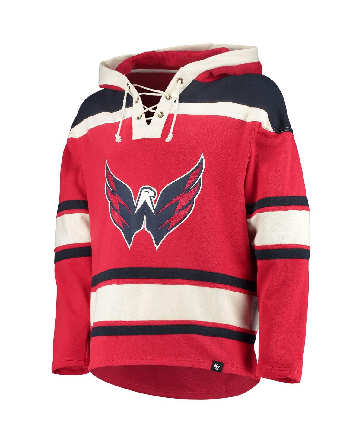 Men'sWashington Capitals Superior Lacer Logo Pullover Hoodie - Red