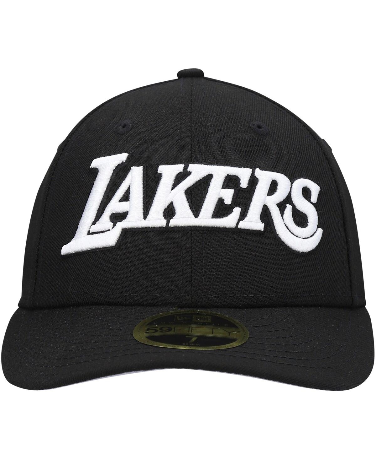 Men'sLos Angeles Lakers Team Logo Low Profile 59FIFTY Fitted Hat - Black