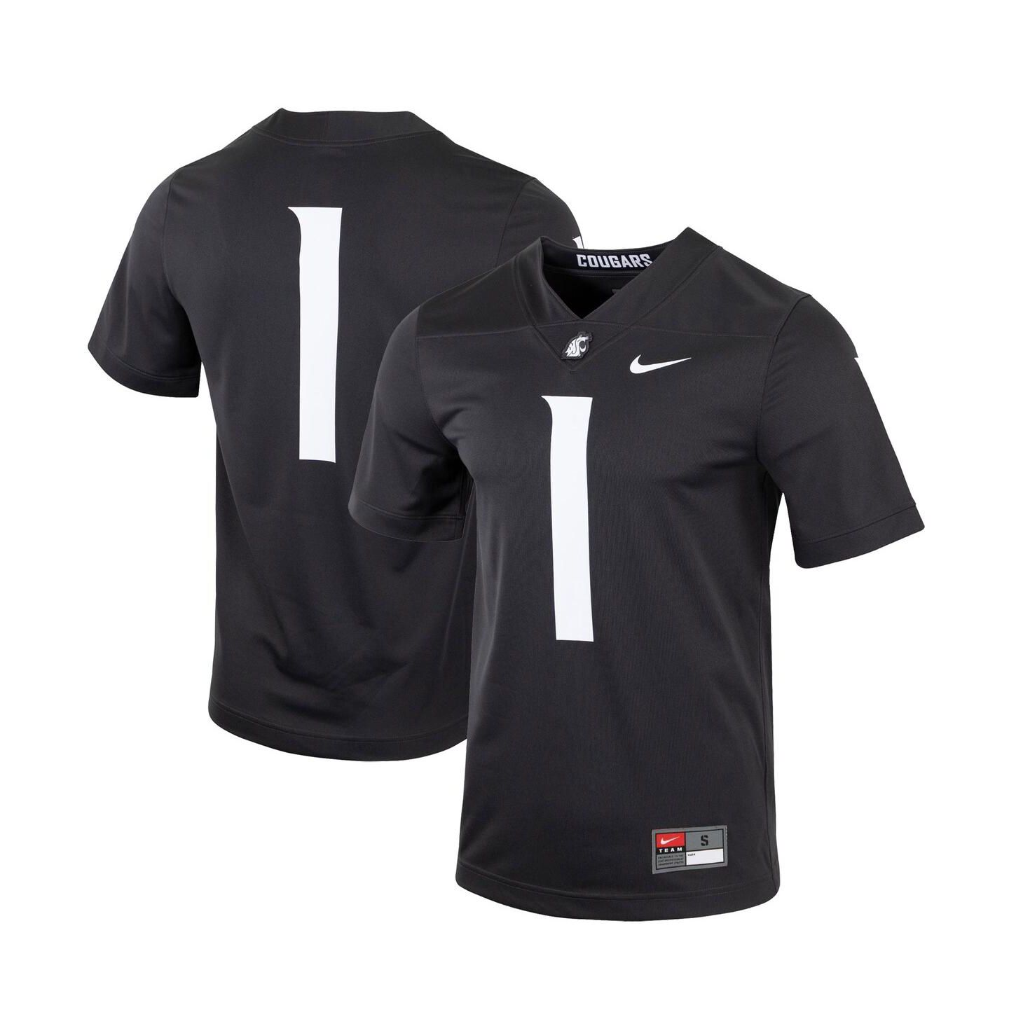 Мужской топ Nike Number 1 Charcoal Washington State Cougars Untouchable Football Jersey — фото 4