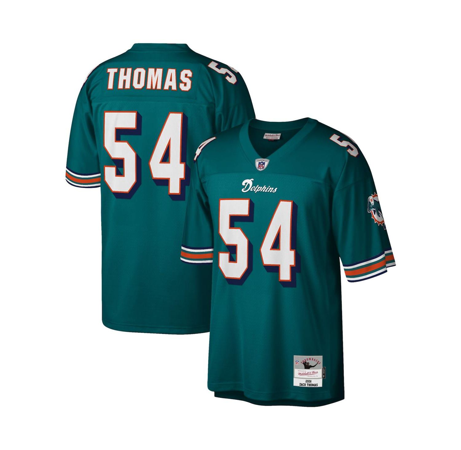 Men's Zach Thomas Aqua Miami Dolphins Legacy Replica Jersey