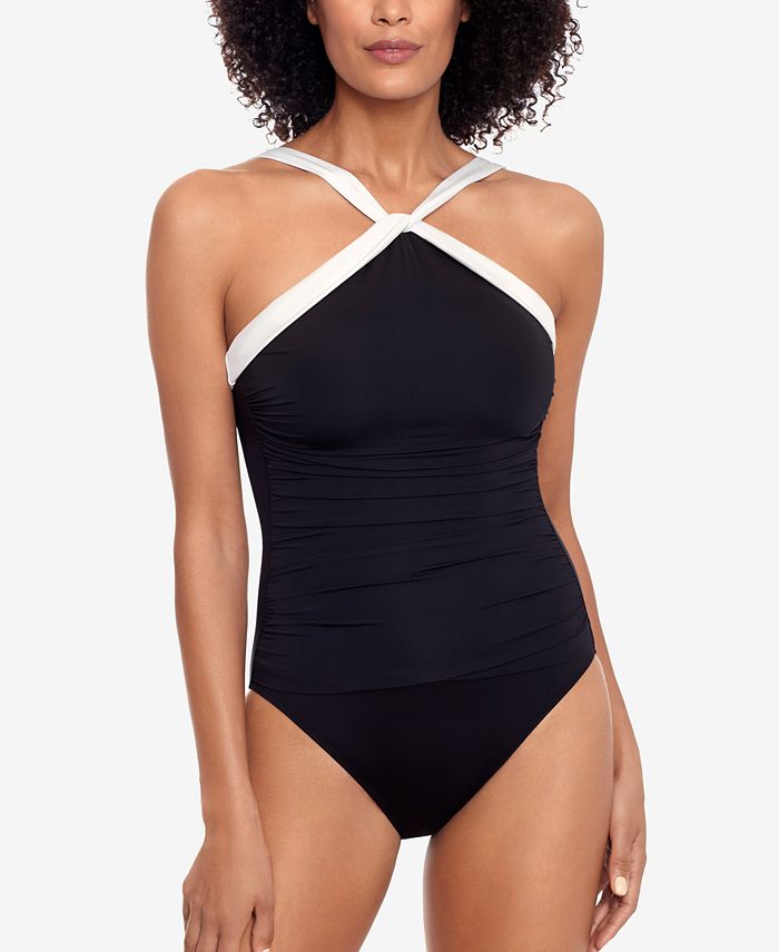Lauren Ralph Lauren Lauren by Ralph Lauren Bel Air Colorblocked One-Piece  Swimsuit & Reviews - Swimsuits & Cover-Ups - Women - Macy's