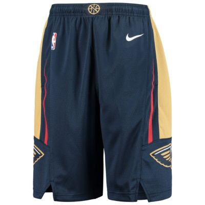 Big Boys and Girls Navy New Orleans Pelicans 2020/21 Swingman Shorts - Icon Edition