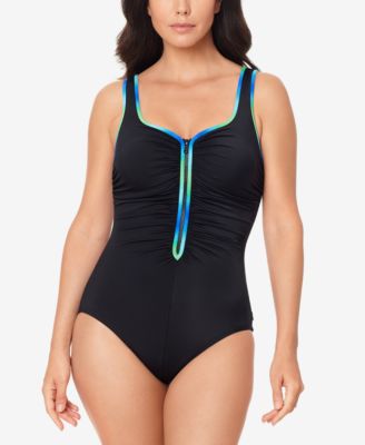 Reebok Contrast-Trim Zip-Front One 