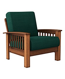 Maison Hill Mission-Style Armchair with Cherry Exposed Frame