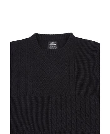 X-Ray Men's Crewneck Mixed Texture Sweater & Reviews - Sweaters - Men ...