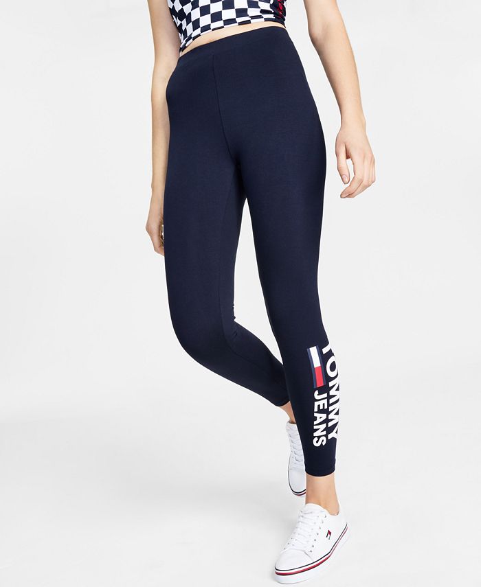 Tommy Jeans Side Logo-Print Leggings - Macy's