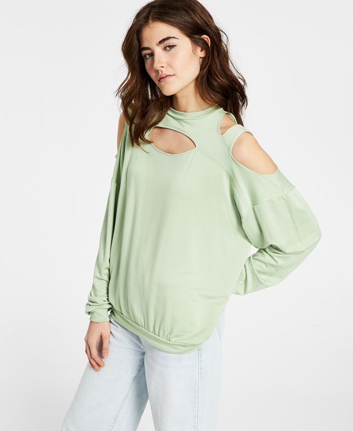 Sweatshirt with shoulder cut out online