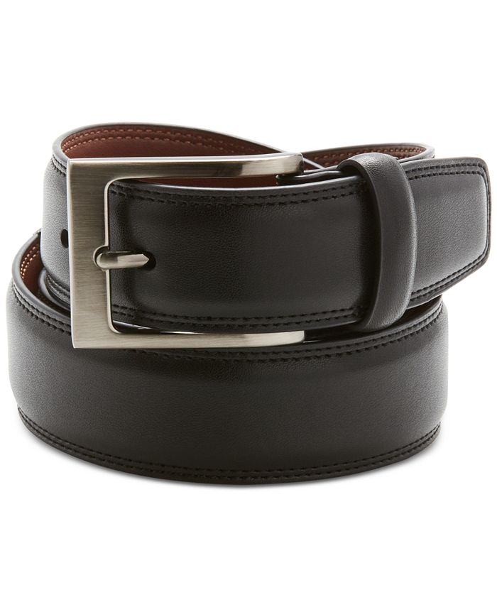 Perry Ellis Portfolio Men's Big and Tall Full Grain Leather Belt