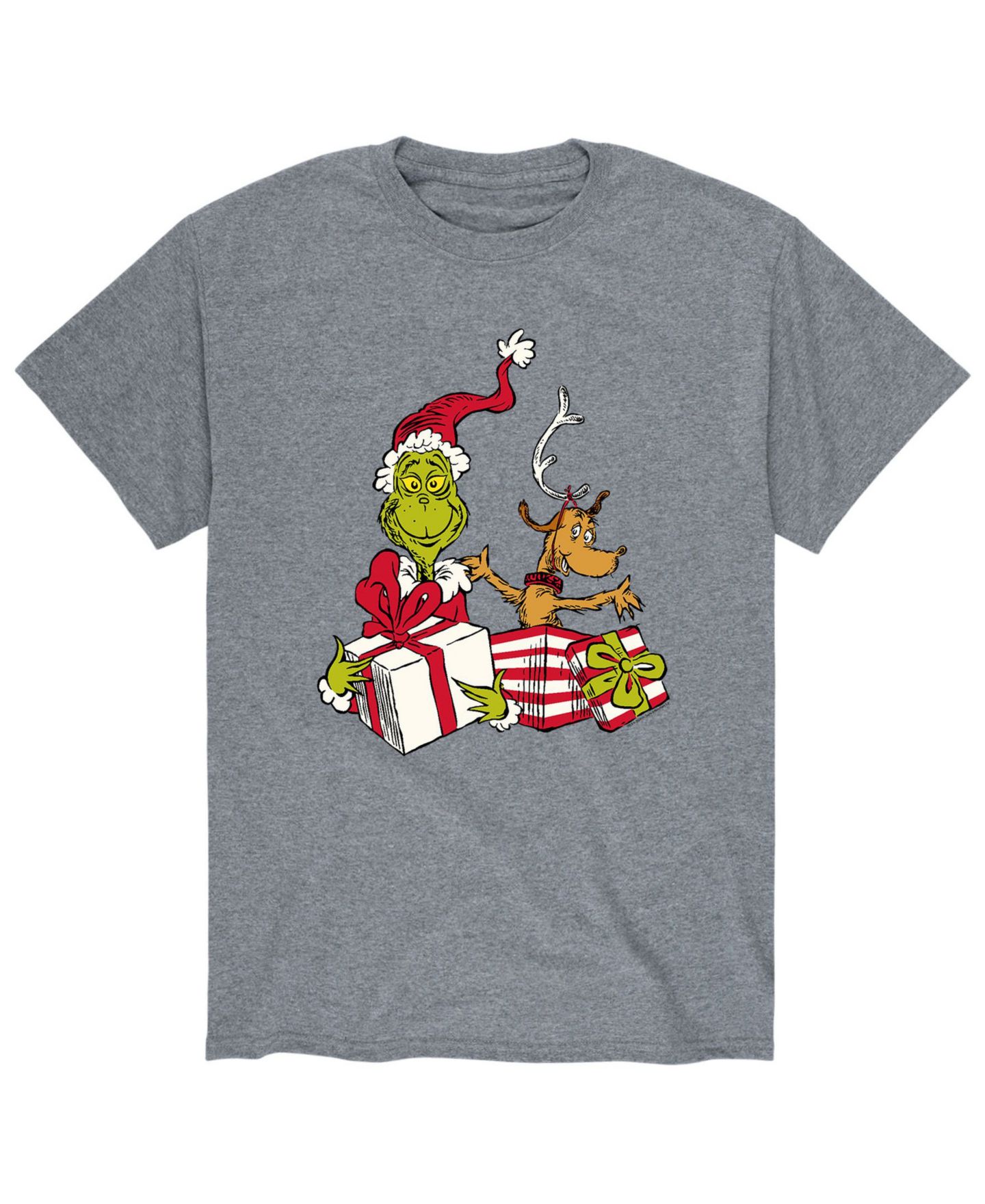 Мужская футболка AIRWAVES Dr. Seuss The Grinch Max Grinch, цвет: Серый — фото 1