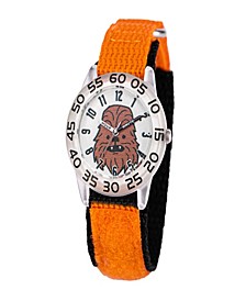 Boy's Disney Star Wars Chewbacca Plastic Orange Nylon Strap Watch 32mm