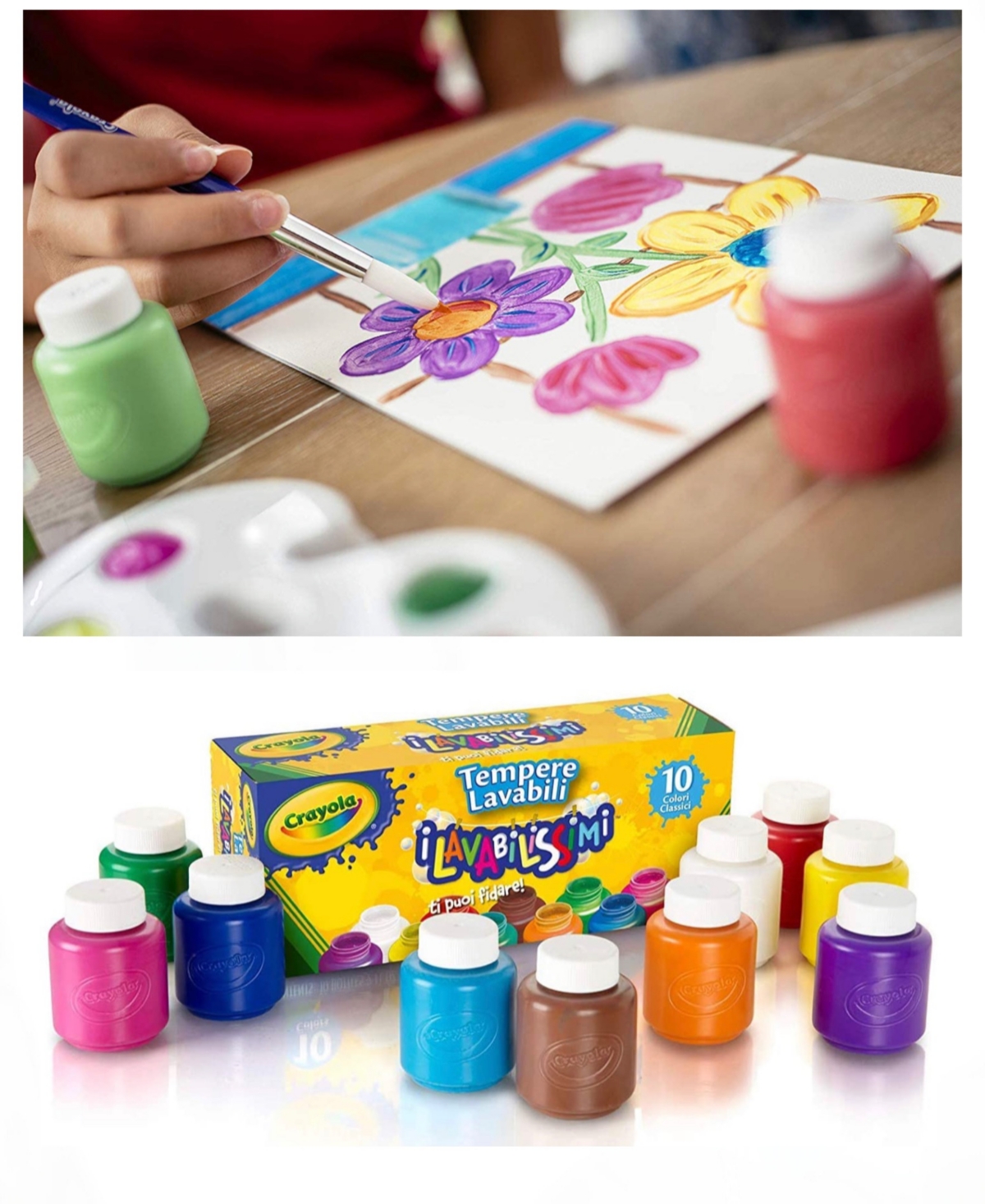 Crayola- Keep Me Clean- Washable Paint Bottles - Multi Colored