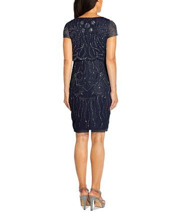Adrianna papell short deals beaded dress