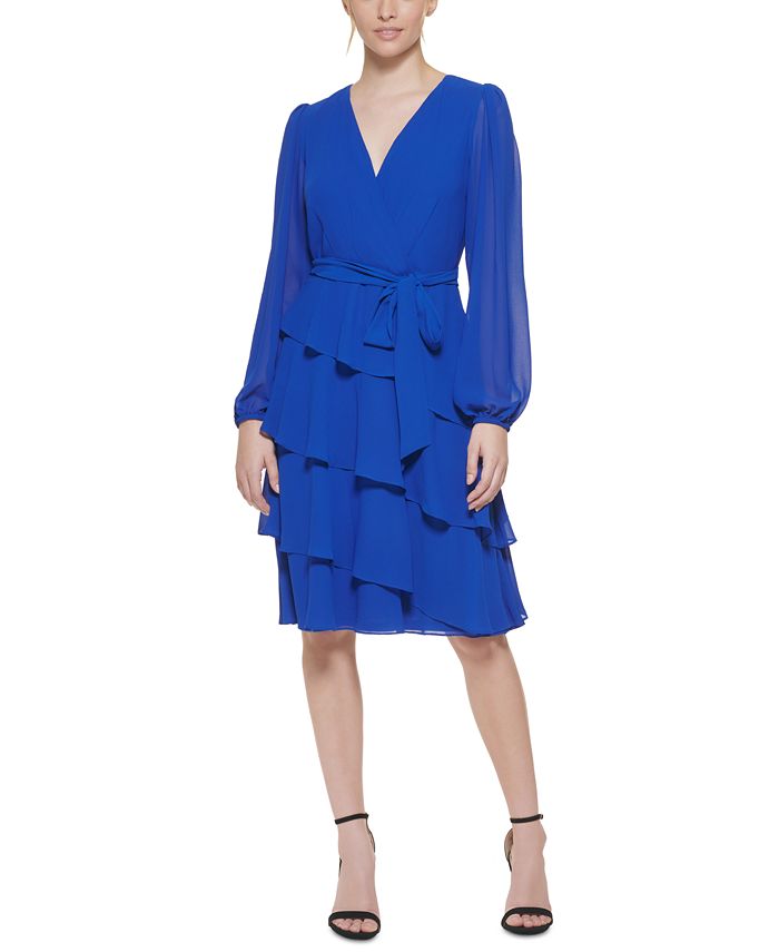 Jessica Howard Asymmetrical Tiered Dress Macy s
