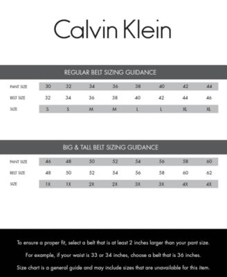 calvin klein belt size guide