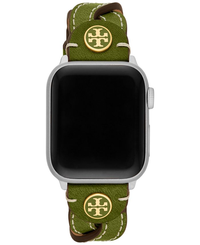 Tory Burch Braided Green Leather Band For Apple Watch® 38mm/40mm & Reviews  - All Watches - Jewelry & Watches - Macy's