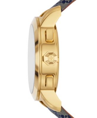 Tory Burch Women's Chronograph The Tory Blue Fabric