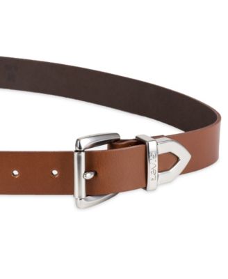 Women's Western Metal Tip End Leather Pant Belt