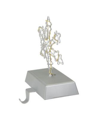 7.5" LED Lighted Wired Snowflake Christmas Stocking Holder
