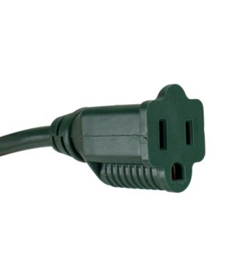 12' 3-Prong Outdoor Commercial Extension Power Cord with Outlet Block