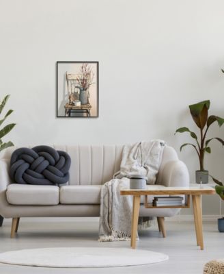 Retro Rustic Things Neutral Painting Black Framed Giclee Texturized Art, 16" x 20"