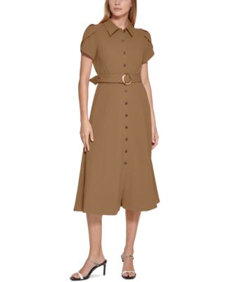 calvin klein dress brown