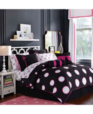 Sophie Polka Dot Bed in a Bag 8 Piece Comforter Set, Twin