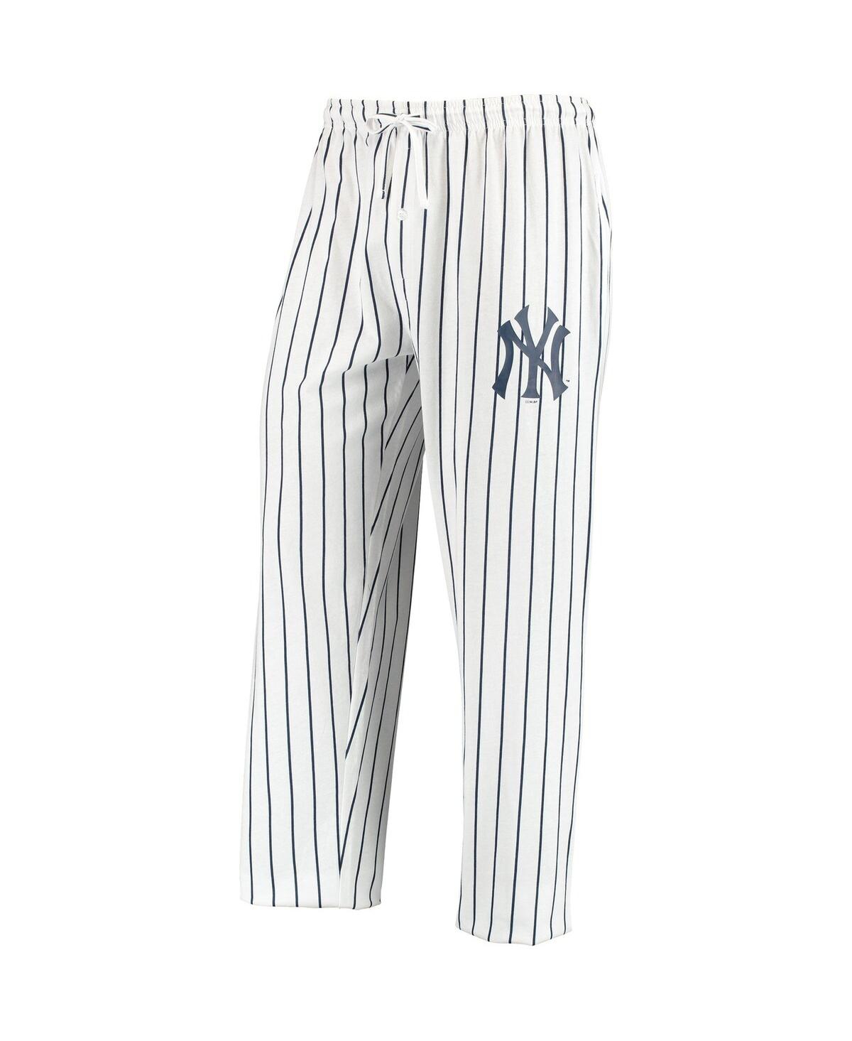 Shop Concepts Sport Men's White, Navy New York Yankees Vigor Lounge Pant In White,navy