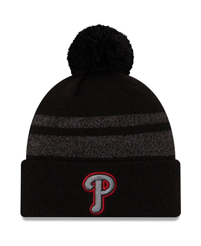 New Era Men's Black Philadelphia Phillies Dispatch Cuffed Knit Hat with ...